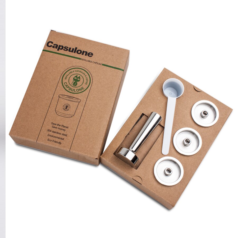 Capsules de café rechargeables et réutilisables, dosettes en acier inoxydable, compatibles avec la Machine à café lily: 3pod 1tamper