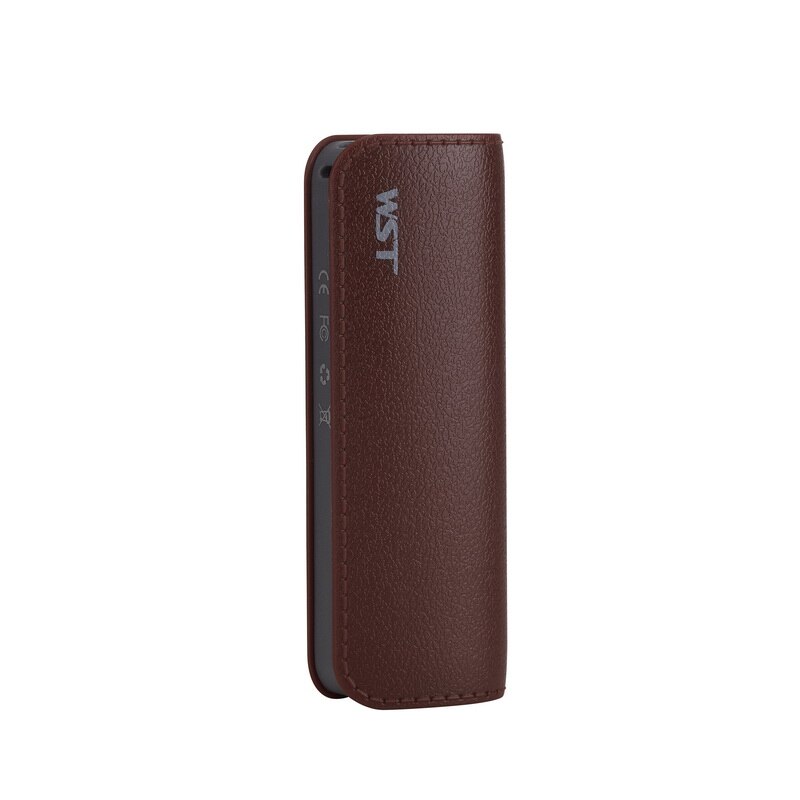 WST-Mini banco de energía portátil, batería de carga externa para Samsung, iPhone, Powerbank móvil, puertos USB, cargador de baterías: brown