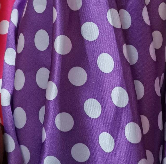 Varjostin pisteprintti satiini polyesteri kärkihattu huivi nauha mekko pyjamakangasta joustamaton: 11