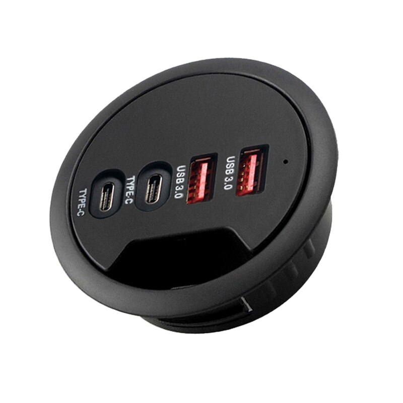 AU42 -USB 3,0 Hub Dual TYP A Dual TYP C vier Häfen BC 1,2 Schnelle USB Hub Unterstützung Heißer stecker Unterstützung Fenster und Mac