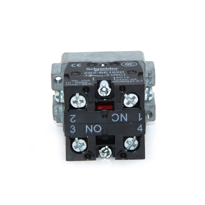 Schneider Electric ZB2BZ101C 102C 103C 105C button with basic contacts ZB2-BZ103C metal base + 1NO/1NC/2NO/1NO+1NC brand
