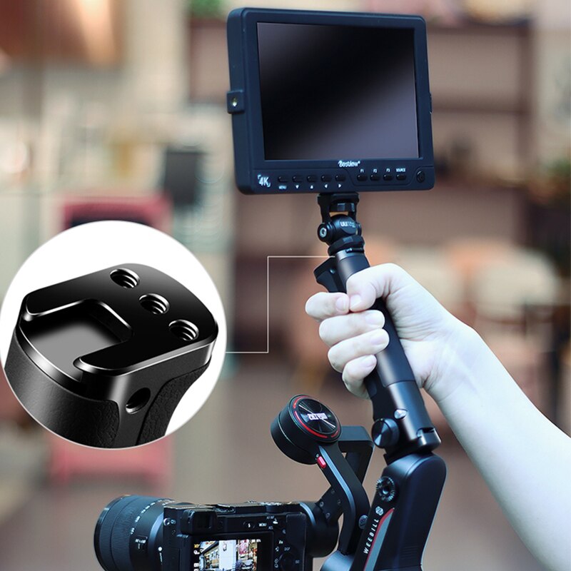 Uurig  dh14 stabilisatorhandtag för zhiyun weebill-s förlänga kallskonfäste för bildskärm video fill light mic gimbal accessorie