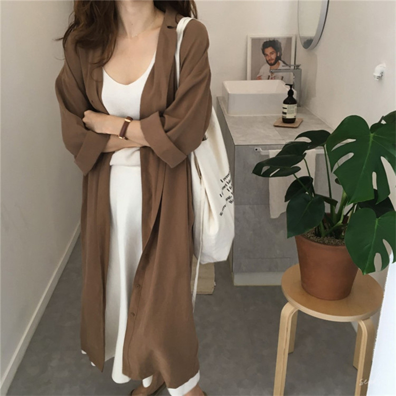 Herfst dames lang shirt plus size losse stijl casual revers vleermuismouwen vintage ol lang shirt vest blouse jas vrouwelijk