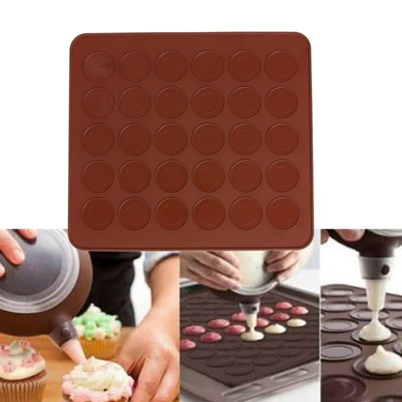 30 Holes Silicone Mat For Oven Macaron Silicone Baking Mat Non-Stick Baking Macaron Cake Pad Bakeware Pastry Baking Accessories