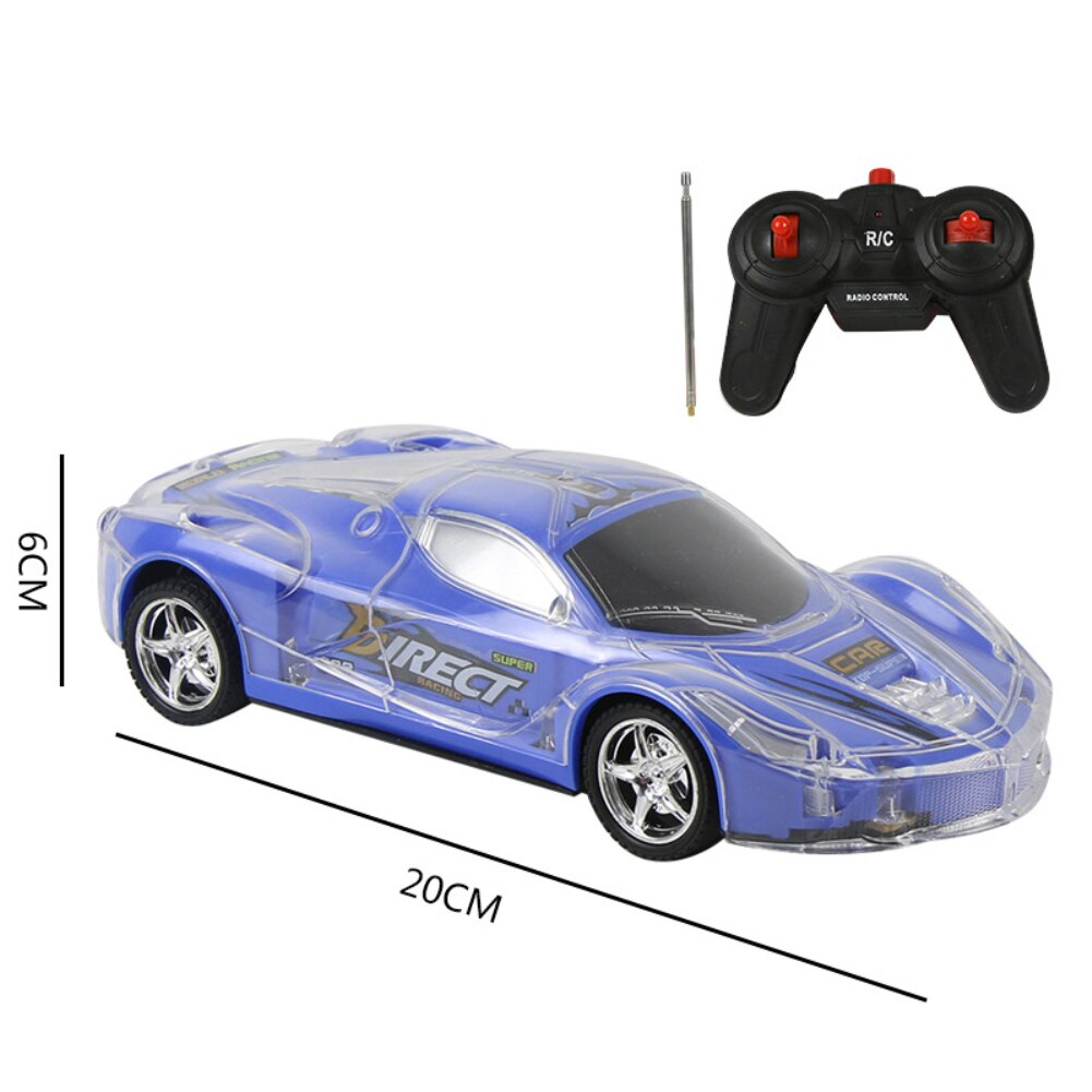 RC Car 1/24 Simulation s High Speed Remote Control Racing With 3D Lights Kids Toys: Blue