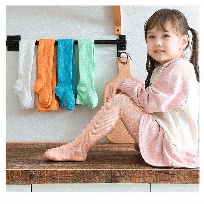 Mallas para niña de 0 a 6 años, pantimedias de algodón cálidas para bebé, ajustadas de Color caramelo, para primavera y otoño
