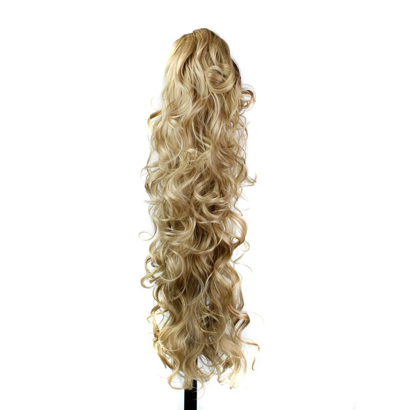 Desire Voor Haar 30Inch Lange 200G Hoge Temperatuur Synthetisch Krullend Paardenstaart Hair Extensions Met Claw Clip Haarstukken Voor vrouwen: #10