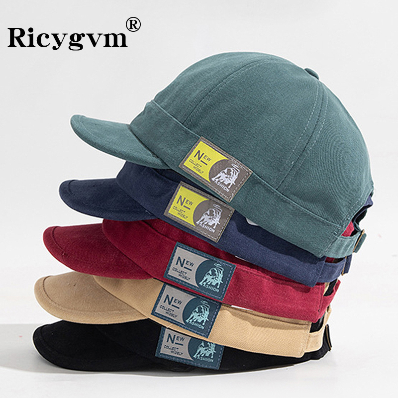 Mannen Korte Rand Honkbalhoed Mannen Retro Gewassen Katoen Pet Homme Soild Kleur Snapback Hoeden Hiphop Motorkap Buiten Zonnekleppen