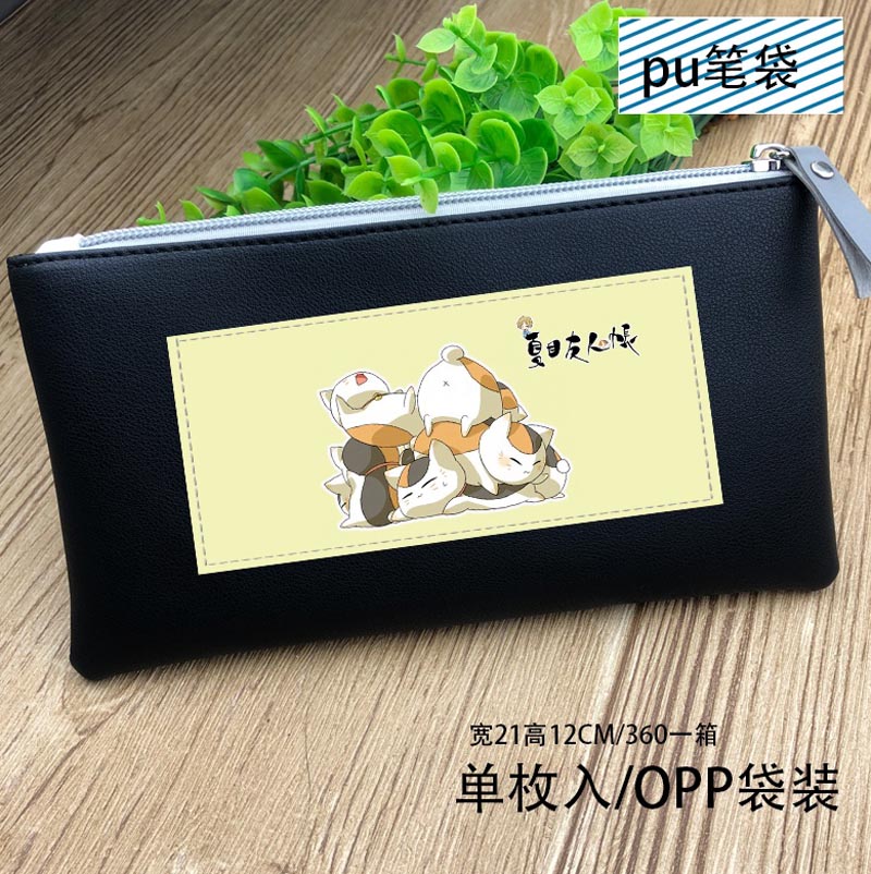 Anime One Piece PU Leather Pen Bag Luffy Stationery Bag Tony Tony Chopper Long Purse for: Natsume Yuujinchou