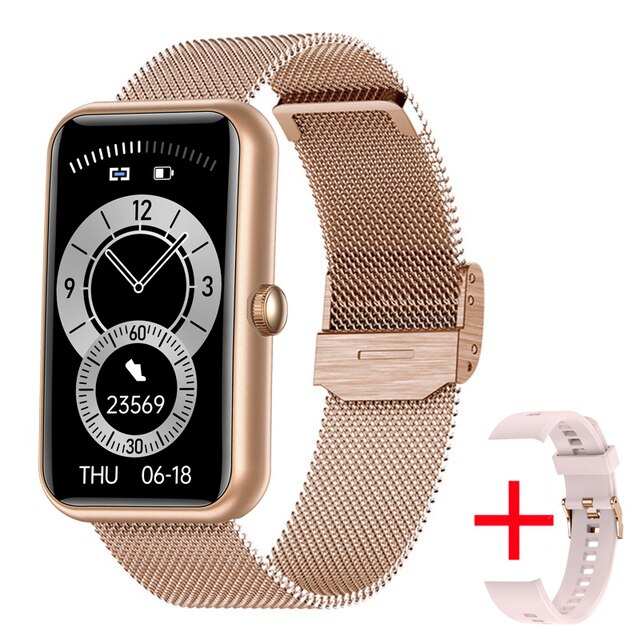 2022 Sport Smart Watch Men Women Smart Band Color Screen Full Touch Fitness Bluetooth Call Smartwatch Xiaomi Official Store: steel rose gold