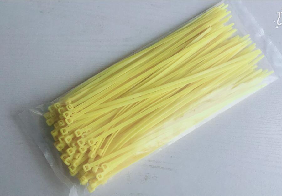 100pcs 5*200/250/300/350mm Fixed plastic strapping self-locking color nylon cable tie belt Strapping Straps For Wires