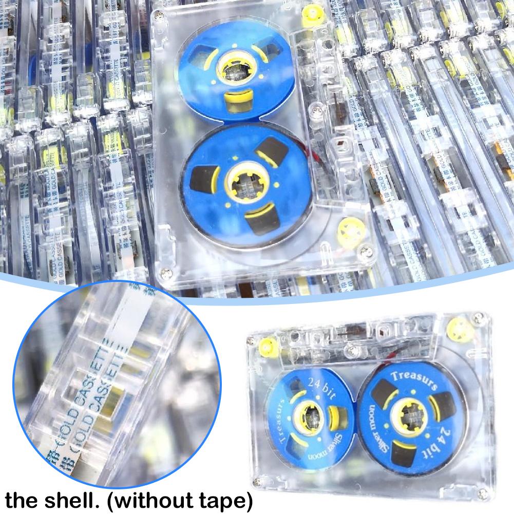 45 Minutes Transparent Blank Audio Cassette Tape Fine Spoken & Music Transparent Small Open Tape