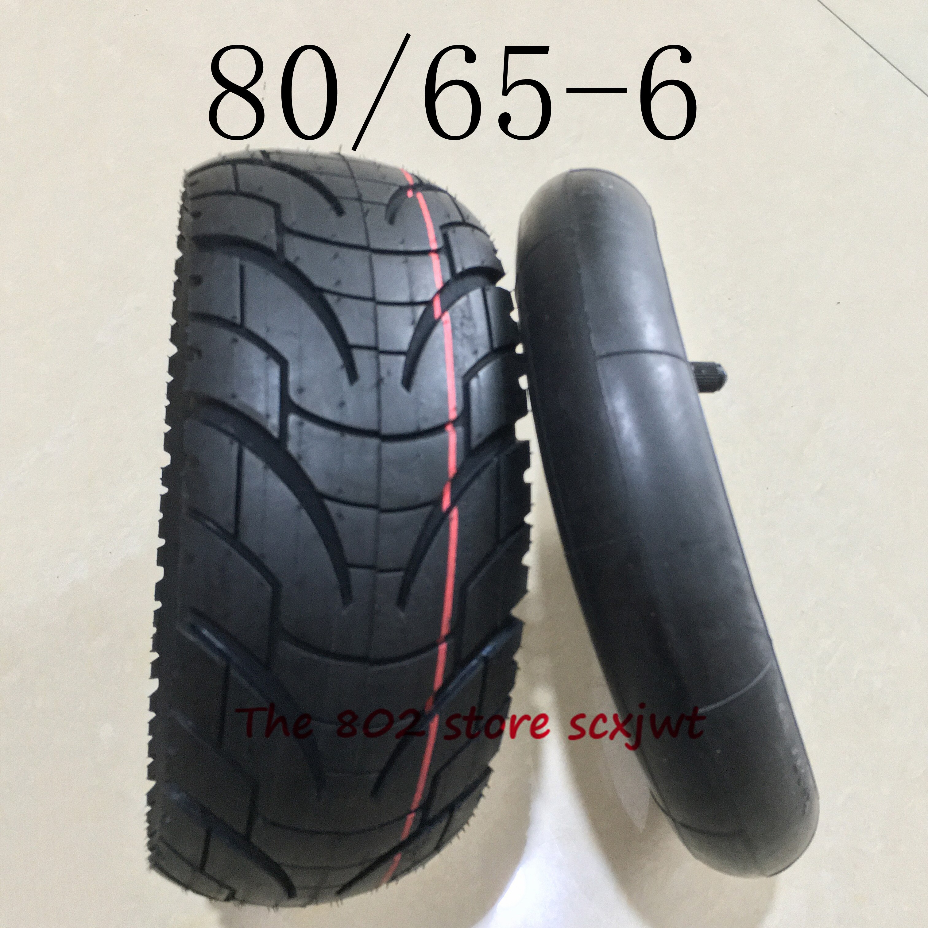 Super 80/65-6 Inner Outer Tire 10x3.0-6 TyreElectric Scooter Inflatable Road Tires E-Bike: inner and outer tyre