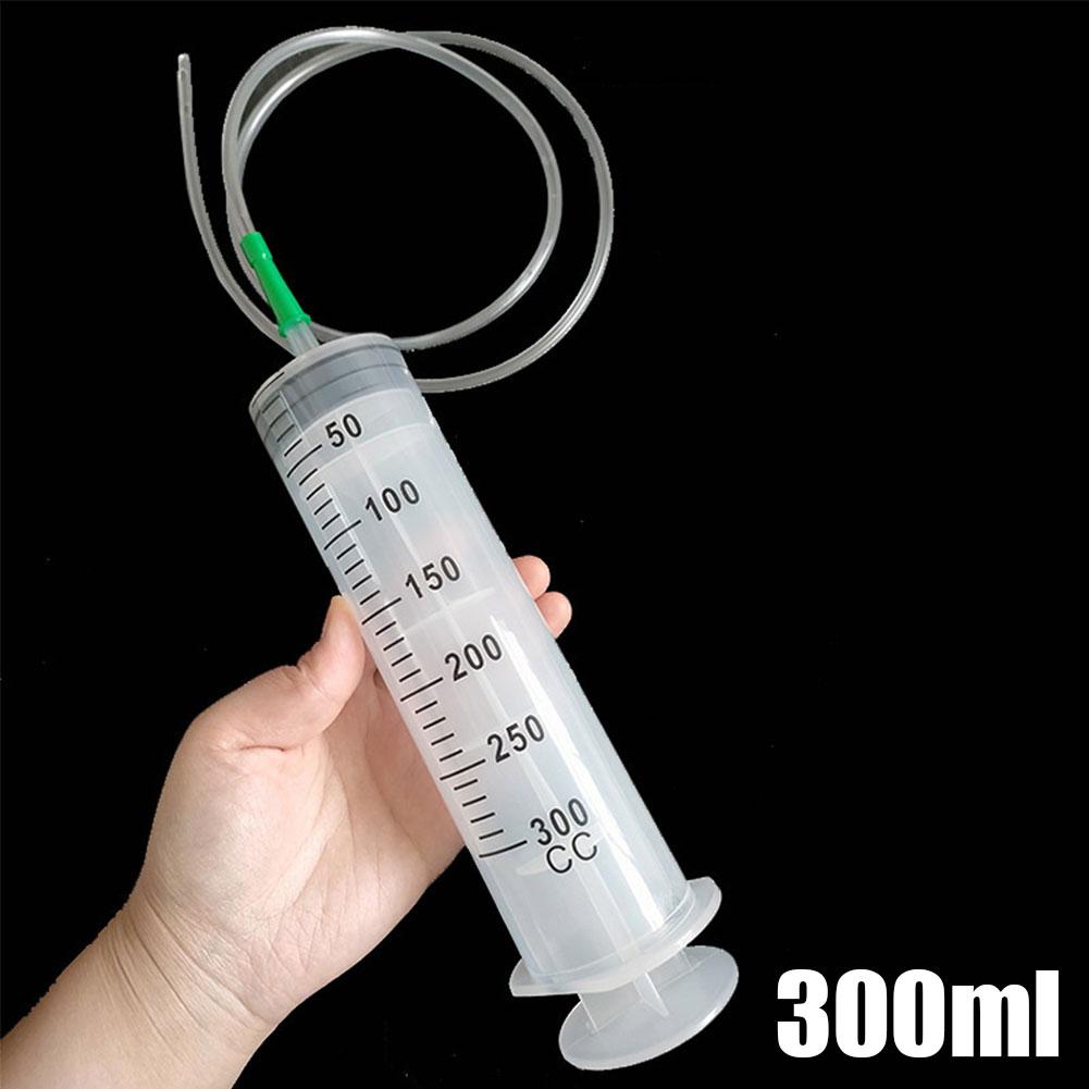 Pompe à huile de baril de seringues de grande capacité, réutilisable, tuyau de 1m, alimentation pour animaux de compagnie, pompe de mesure, seringue à vide, 100 ml, 300 ml, 550ml: Black