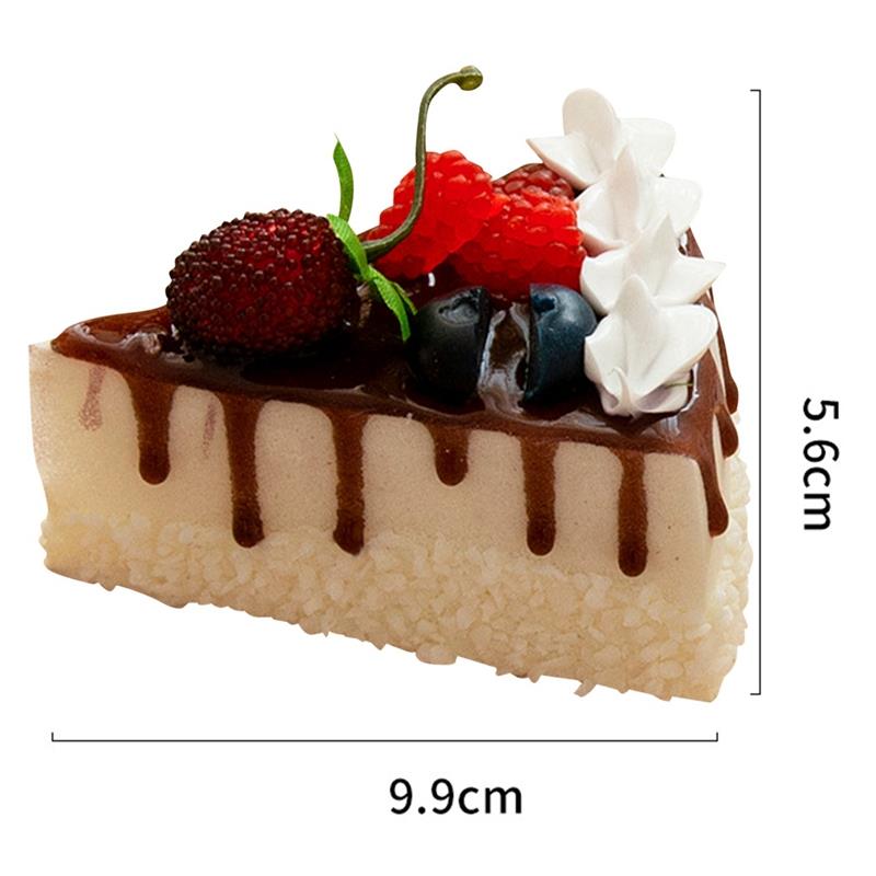 Mini pastel decorativo Triangular Artificial, modelo de comida, postre, fotografía, decoración del hogar, artesanías