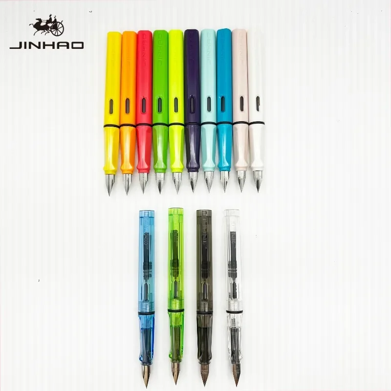 JINHAO 619 Fountain Pen Colorful Luxury F EF Nib Ink Pen Writing Calligraphy ink Pens Office School Supplies Stationery