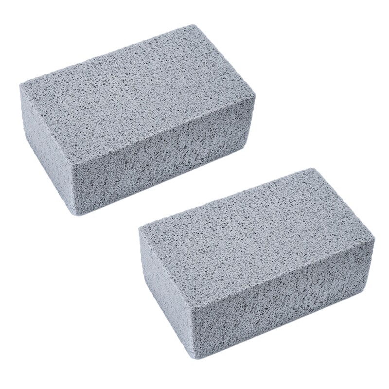 1-5 uds la parrilla de la barbacoa de la fabricación de bloques de ladrillo barbacoa piedra para limpieza de cocina estanterías de las manchas de grasa limpiador herramientas para barbacoa decora Gadgets: 2pcs