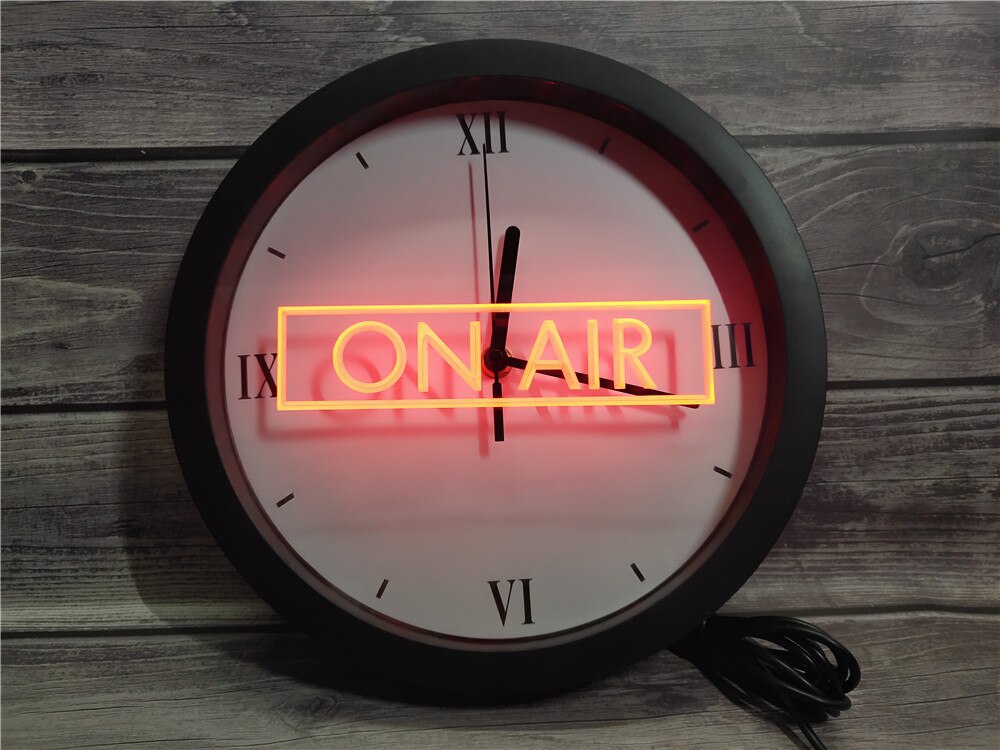 0B480 On Air Recording Studio APP RGB 5050 LED Neon Light Signs Wall Clock