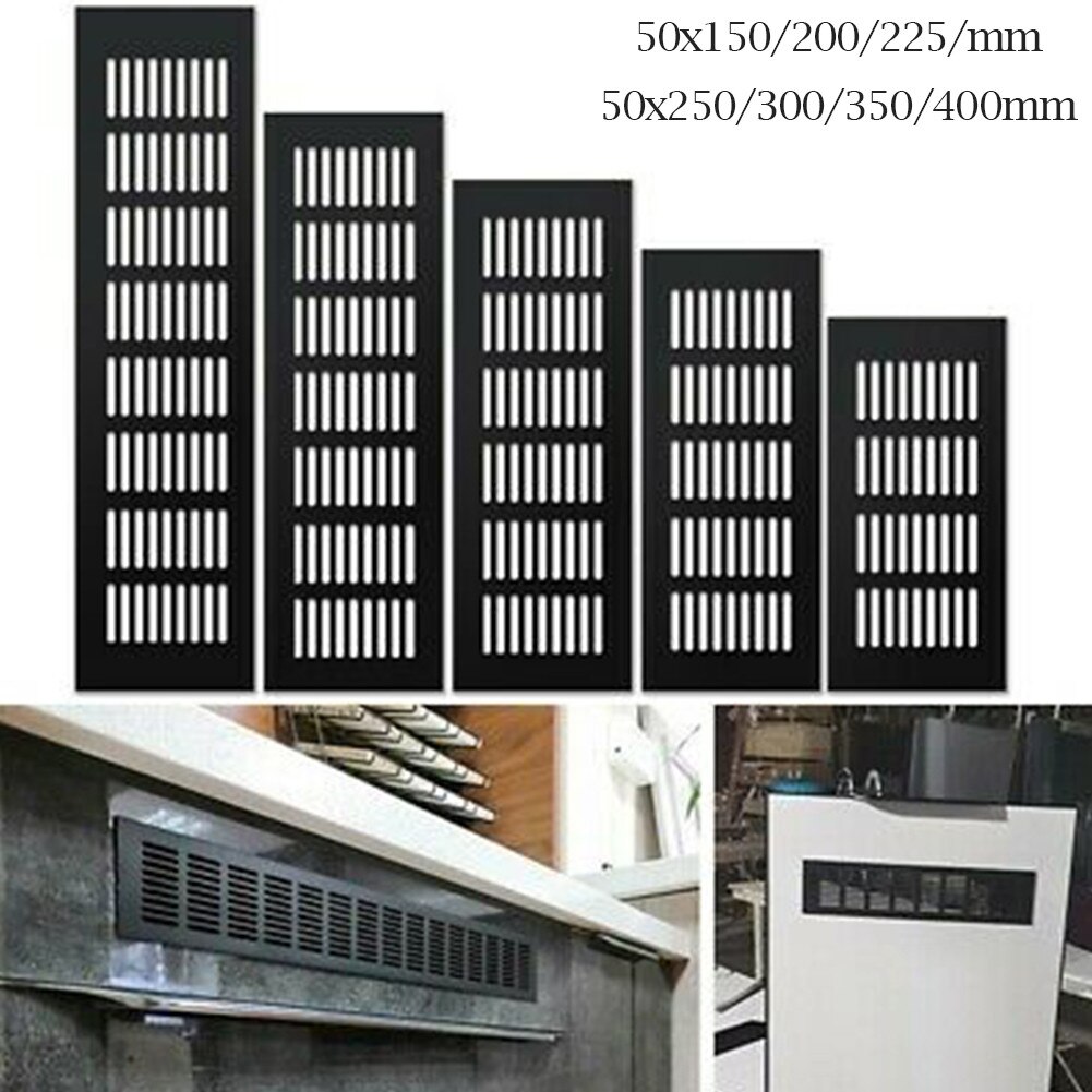 50mm Aluminium Rectangular Cabinet Wardrobe Air Vent Grille Ventilation-Cover Plate Ventilation Grille Vents Perforated Sheet