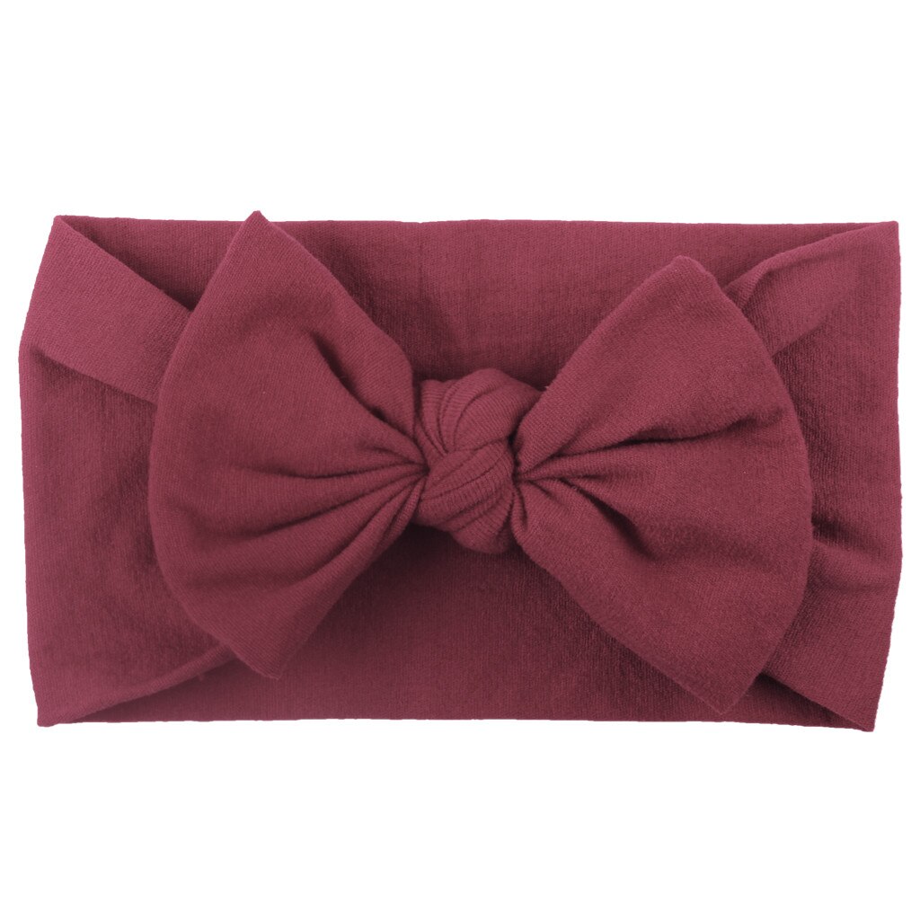 Haar Accessoires Meisjes Baby Peuter Solid Hoofdband Mini Hair Band Bow Hoofddeksels Elastiekjes Scrunchy L102: C