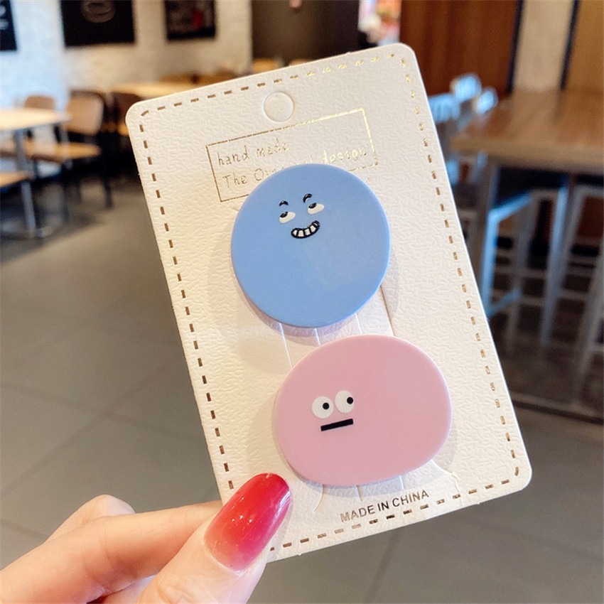 2Pcs Haar Clip Leuke Haaraccessoires Meisjes Zweet Woede Uitdrukking Haar Clips Hoofddeksels Haarspeld Leuke Vrouwen Hoofdtooi: 5