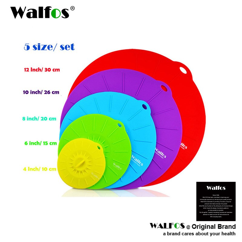 Utensílio de cozinha multifuncional walfos, utensílio de cozinha de silicone para cozinhar alimentos multiuso para micro-ondas: 5PCS