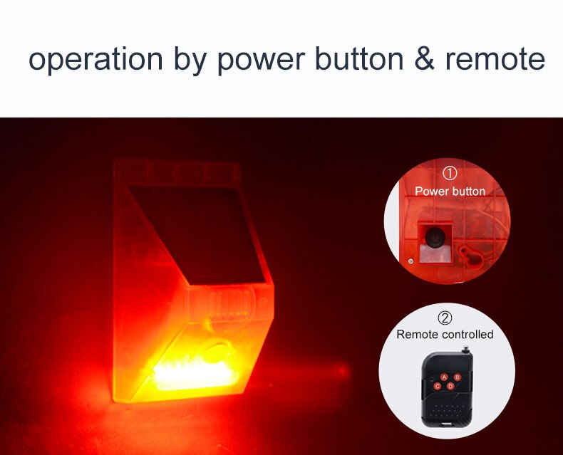 Solar sensor alarm, outdoor anti-theft alarm, breeding orchard farm, infrared remote control alarm light