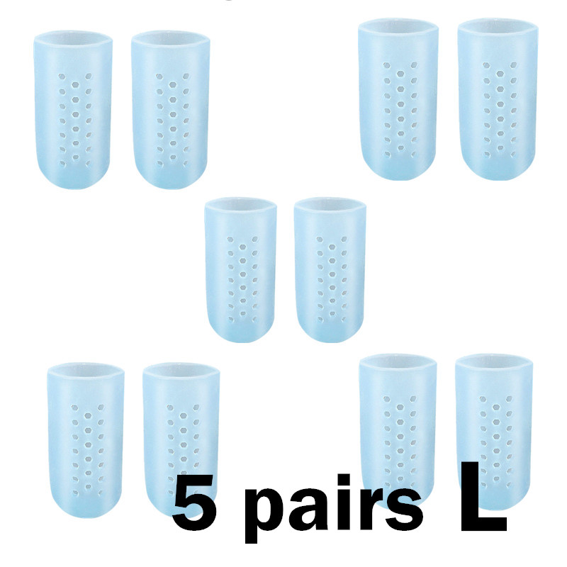 RHBJ Breathable Blue Silicone Toe Caps Anti-Friction Breathable Prevents Blisters Toe Caps Cover Foot Care Toe Protector: DEEP BLUE