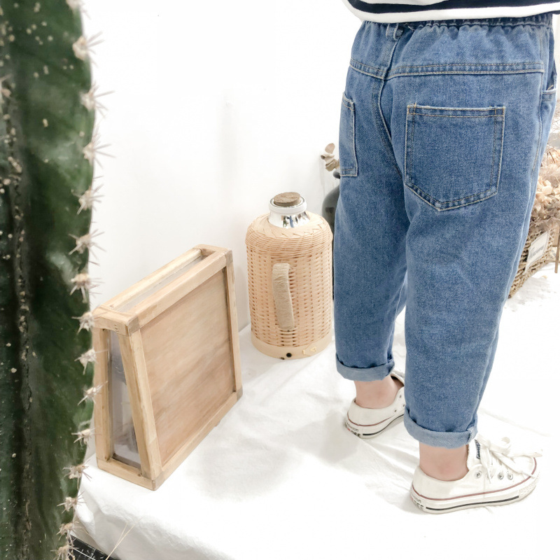 Casual Jongen En Meisjes Denim Broek Lente Herfst Pocket Kids Legging School Jongens Broek Kinderen Jeans Kleding 1-7 Jr