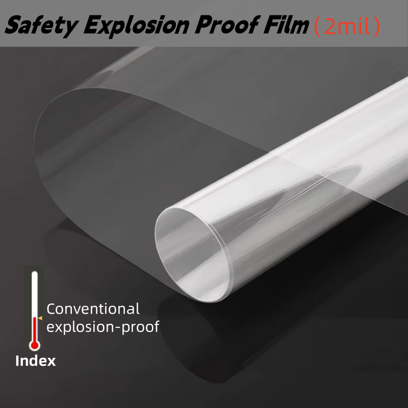 2/4 mil starke, transparente, explosionsgeschützte sicherheitsfolie für fenster – bruchsichere schutzfolie gegen glassplitter: 80*235cm / Beige