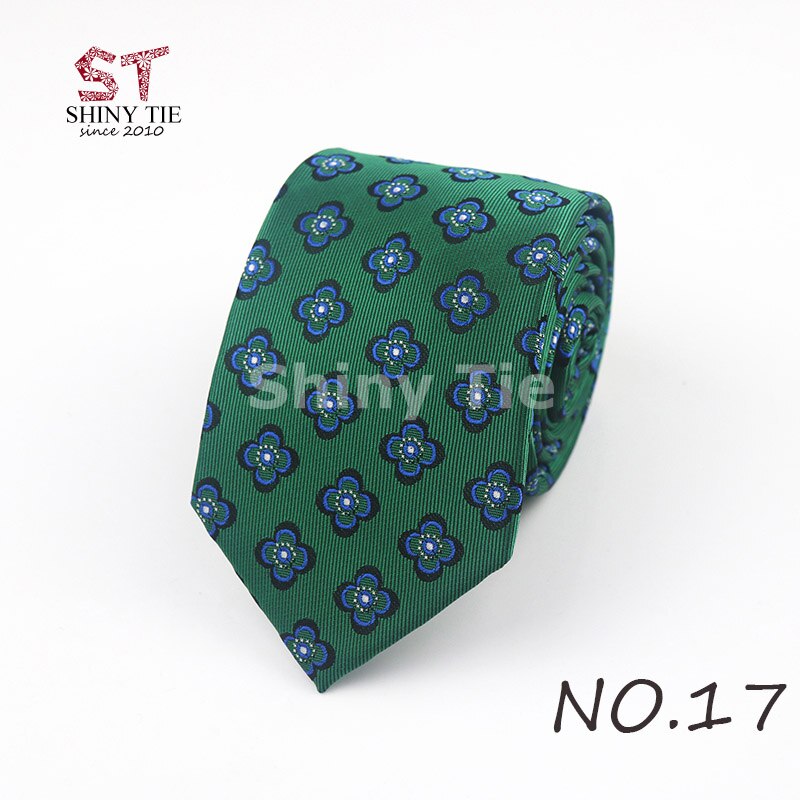 Menns polyester slips formell 7cm stripete hals slips business svart blå vintage gravatas for bryllupsfest dress: 17