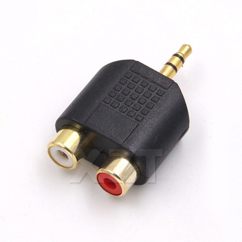 3.5Mm Stereo M/F Mannelijke Jack Uitgang Naar 2 Rca Vrouwelijke Splitter Adapter Connector Stereo Male Naar 2X Rca Vrouwelijke Adapter