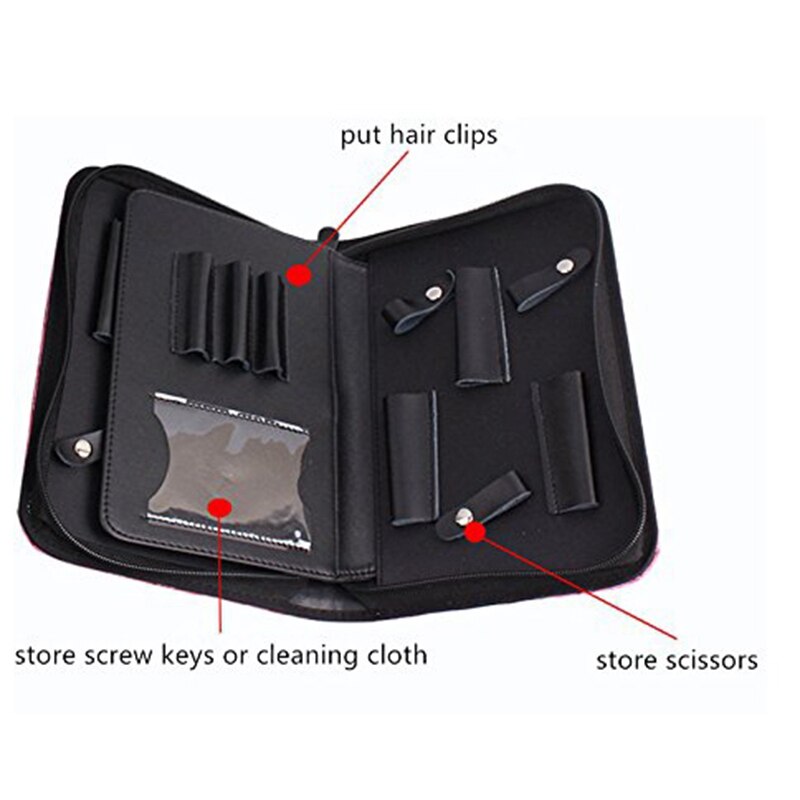 Haarschere Tas Halter - Barber Pouch - Diamant Steppung PU Leder - Salon Werkzeug Organizer