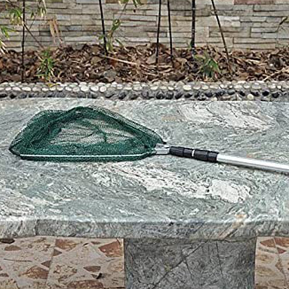 1.5m Foldable And Retractable Folding Net Integrated Aluminum Alloy Handle Dense Mesh Head Fishing Tackle