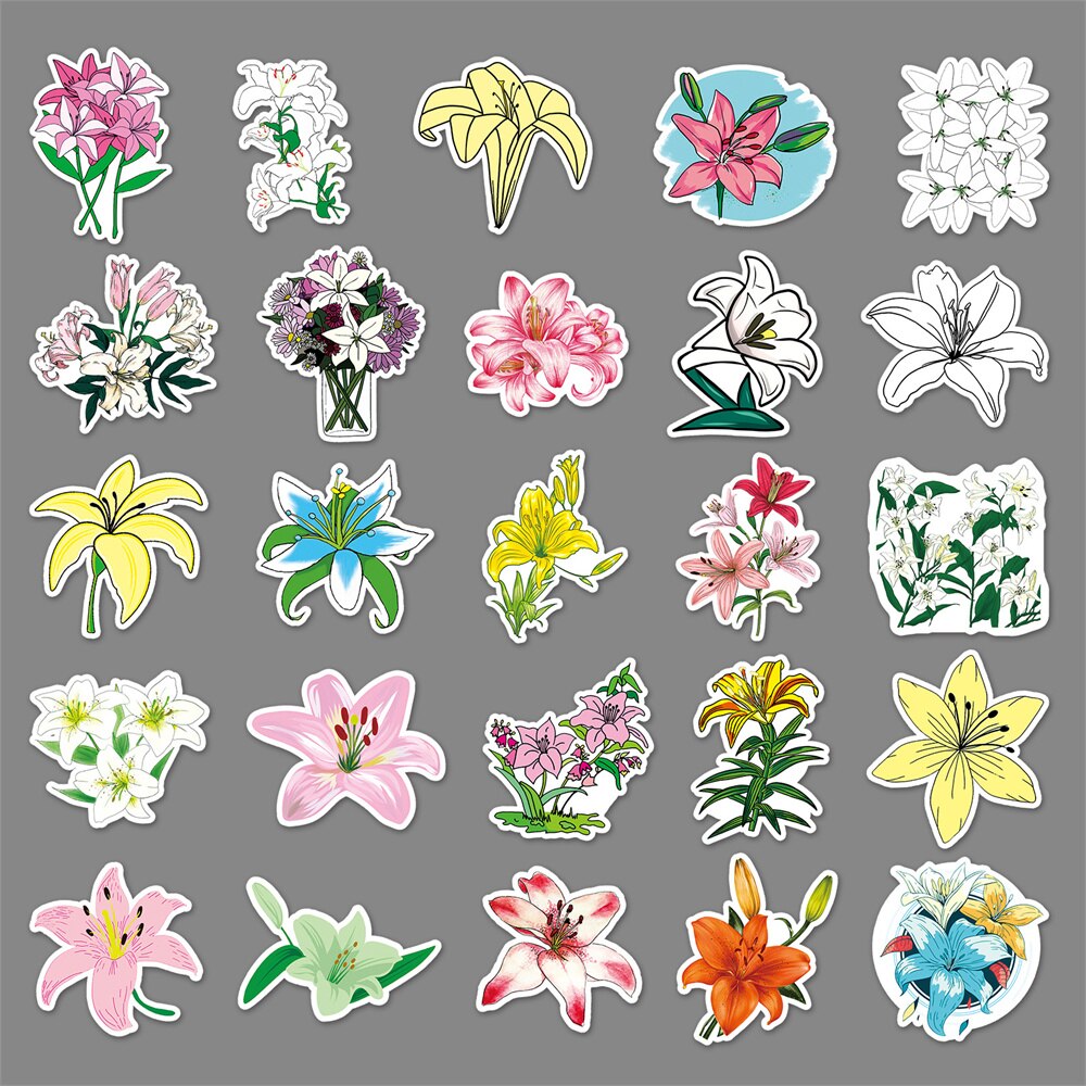 10/30/50 stuks kleine, verse leliebloem delicate sticker graffiti dagboek scrapbook bagage laptop schattige doe-het-zelf sticker