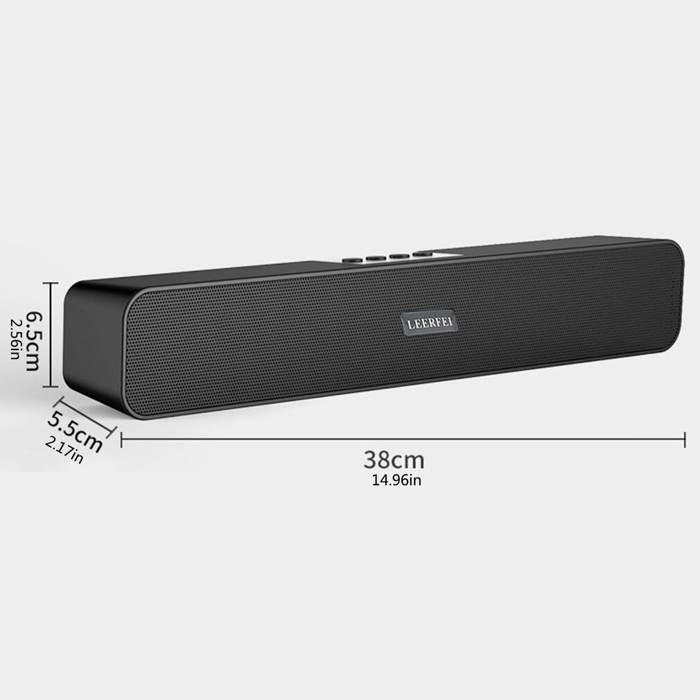 Portable Wireless Speaker Wireless Soundbar Column Super Bass 3D Stereo Sound TF Card AUX Outdoor Loudspeaker