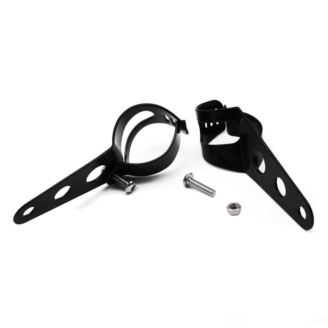 Mayitr 1 par 33mm-45mm soporte de montaje de faros delanteros de motocicleta horquilla orejas ajustador soporte de montaje abrazadera soporte de cortador para Retro Cafe Racer