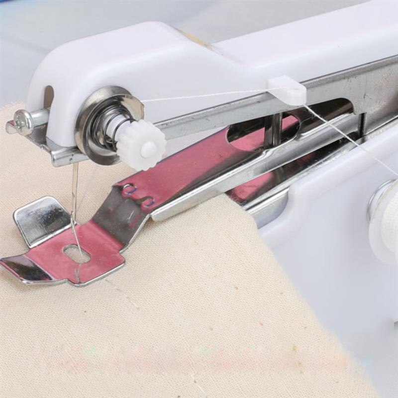 EU/US Plug Mini Sewing Machine Portable Handheld Electric Stitch Household Cordless Repairs Diy Clothes Needlework Sew Machine