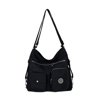 Sac Messenger femme Double Sac à bandoulière sacs à Main de en Nylon femme Sac à bandoulière Bolsas Sac à Main: Black