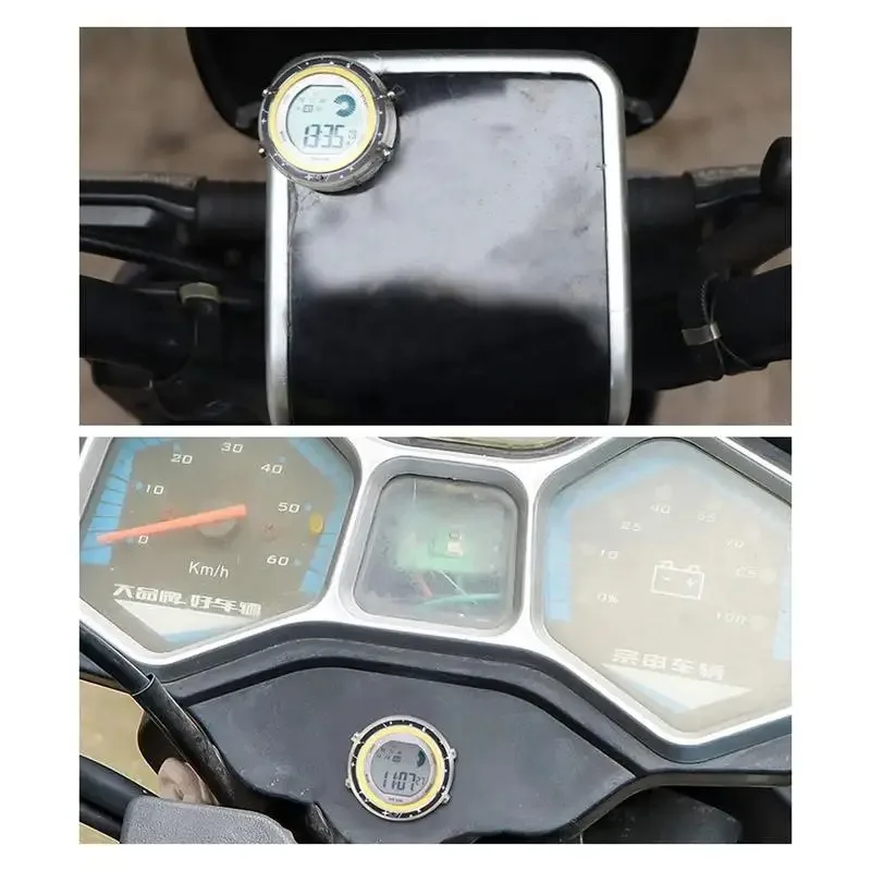 Universele Waterdichte Motorfiets Quartz Klok Lichtgevende Elektronische Klok Waterdichte Fiets Motorfiets Horloge Dashboard Auto Klok
