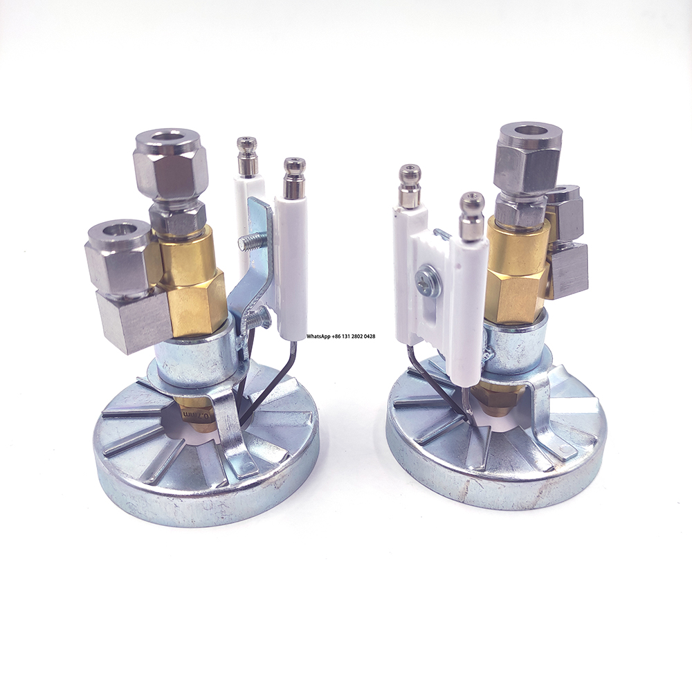 Waste Oil Burner Parts Ceramics Igniter Electrode Burner Flame Ring 74mm Fuel Burner Brass Siphon Air Atomizing Oil Spray Nozzle