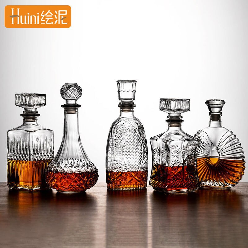 Glass Wine Bottle Whisky Hip Flasks