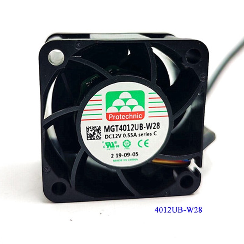 MGT4012UB-W28 MGT4012WB-W28-C 4028 1.2A 12V 0.55A Double ball bearing large air volume PWM 4cm cooling fan air blower