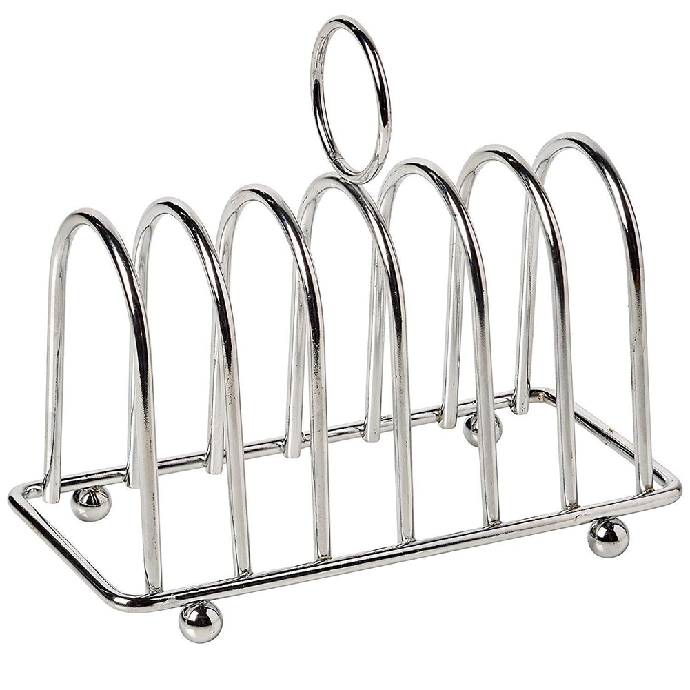 Show Tool Food Display Toast Rack Kitchen Stainless Steel 6 Slice Party Restaurant Bread Holder Breakfast Utensil Household