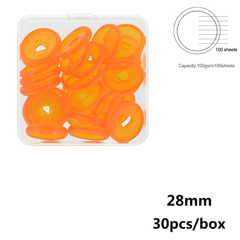 28mm A5 A6 Discbound Notebook Planner Discs Binding Ring Macaron Heart-shaped Mushroom Hole Disc Bound Discs Binding Supplies: TM Orange 28mm