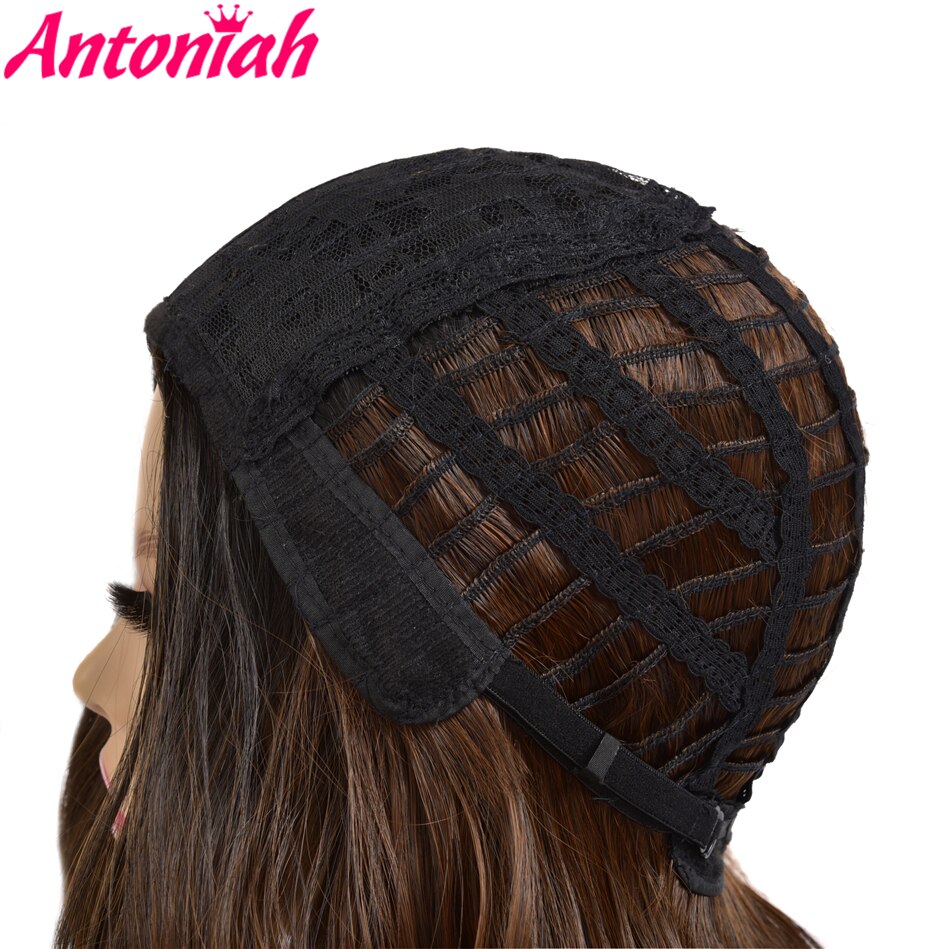 ANTONIAH Halloween Goddess Body Wave Wig Brown Free Part Natural Hairline Wig Synthetic Wig 2021Fashionhairstyle For Women