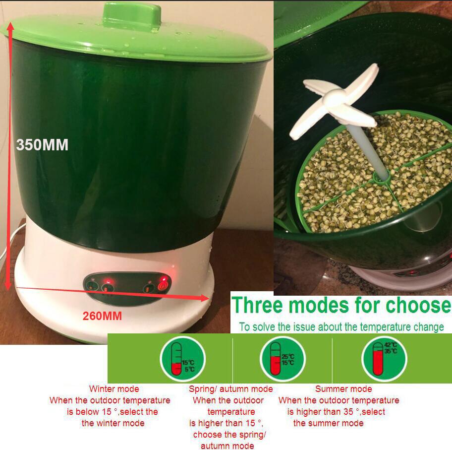 Upgrade 110V/220V Bean Sprout Machine Intelligence Home Use Large Capacity Automatic Bean Sprouts Machine