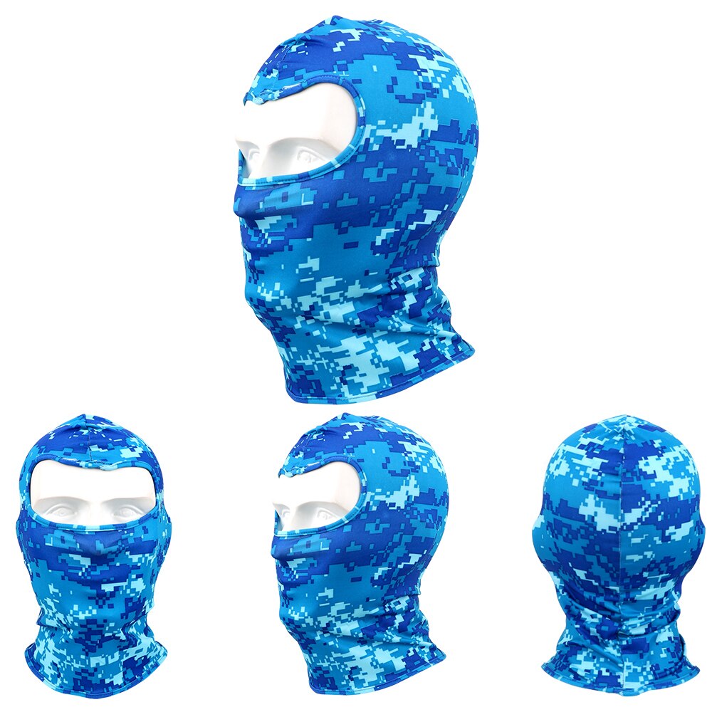 Mascarilla facial de LICRA suave de secado rápido para motocicleta, máscara transpirable de camuflaje para ciclismo, esquí, Snowboard, deportes, cara completa y cuello, gorro de viento