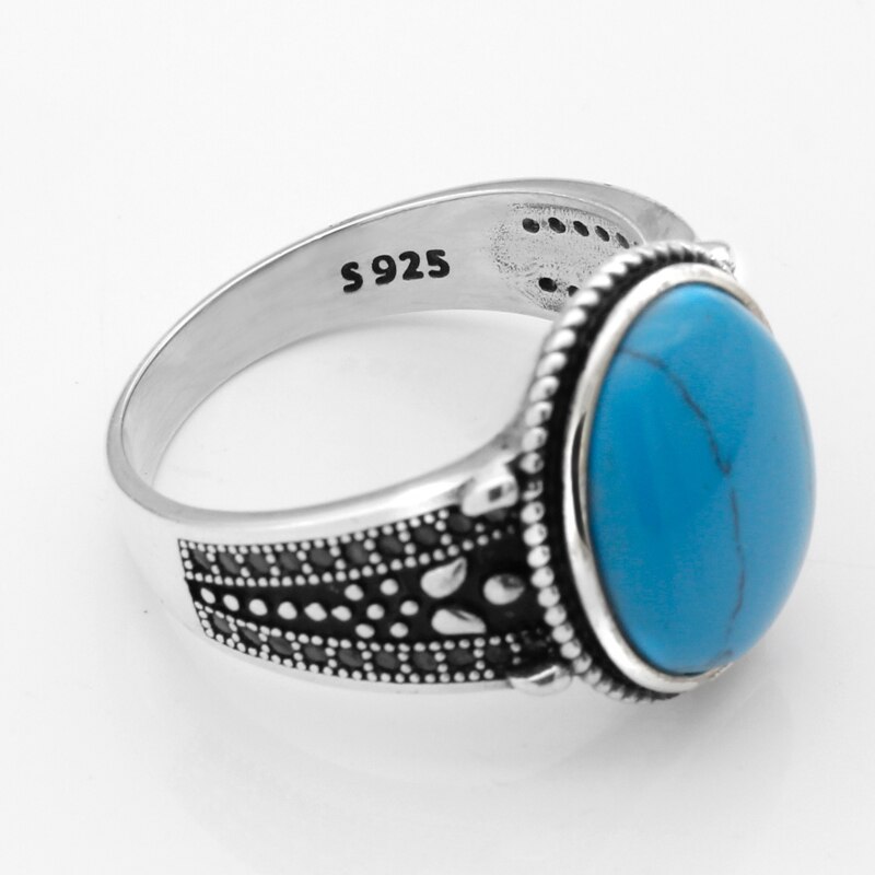 Turquoise ring 925 sterling zilver veer verstelbare ringen western duim ringen vintage sieraden geschenken voor vrouwen, Sterling zilver, Geen edelsteen