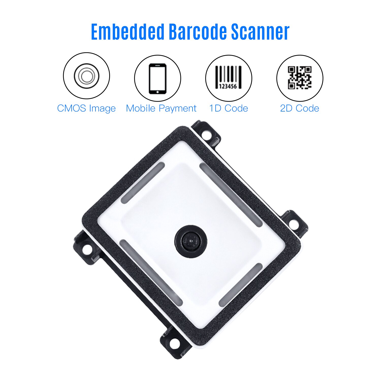 Aibecy 1D/2D/QR Barcode Scanner Embedded Self-Induction Module Scanner USB Connection for Gate Machine Mobile Payment